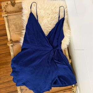 Lulu's Deep Blue Romper Medium